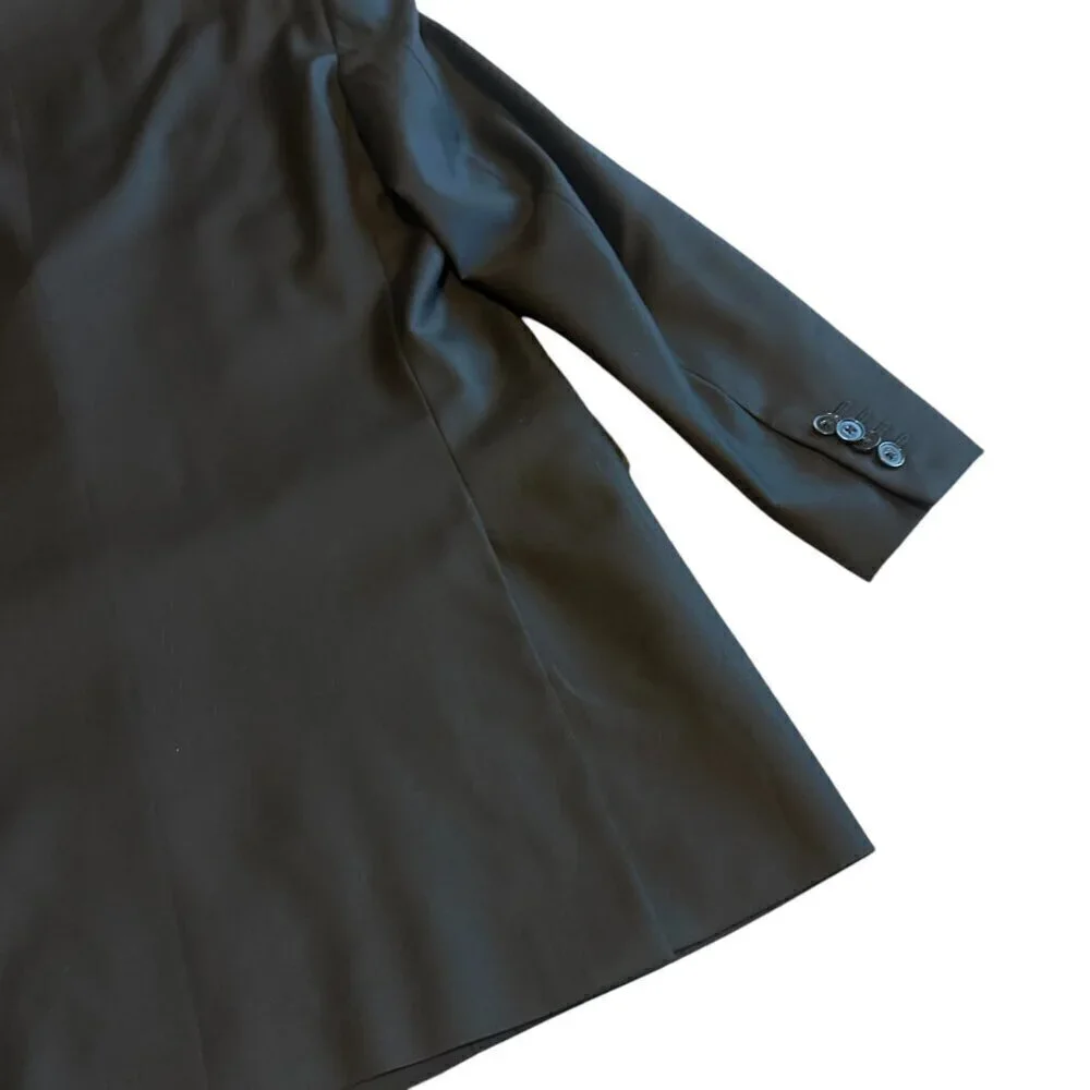 Ermenegildo Zegna Black Button-Down Blazer Jacket Sport Coat Classic Size 44R